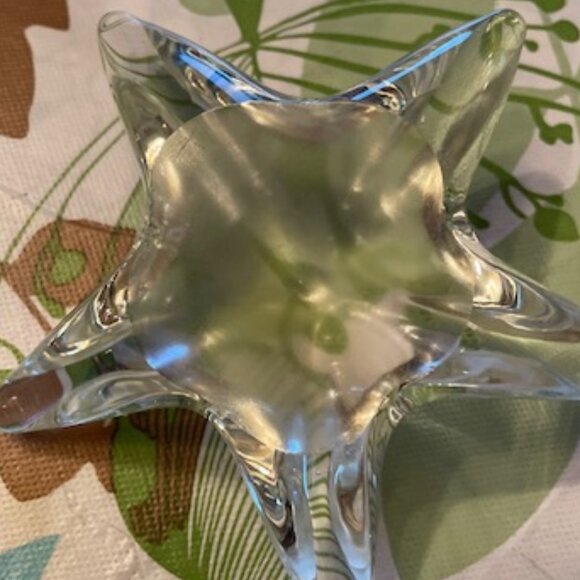 Vintage Handblown Art Glass Lead Crystal Starfish Paperweight - Picture 3 of 6